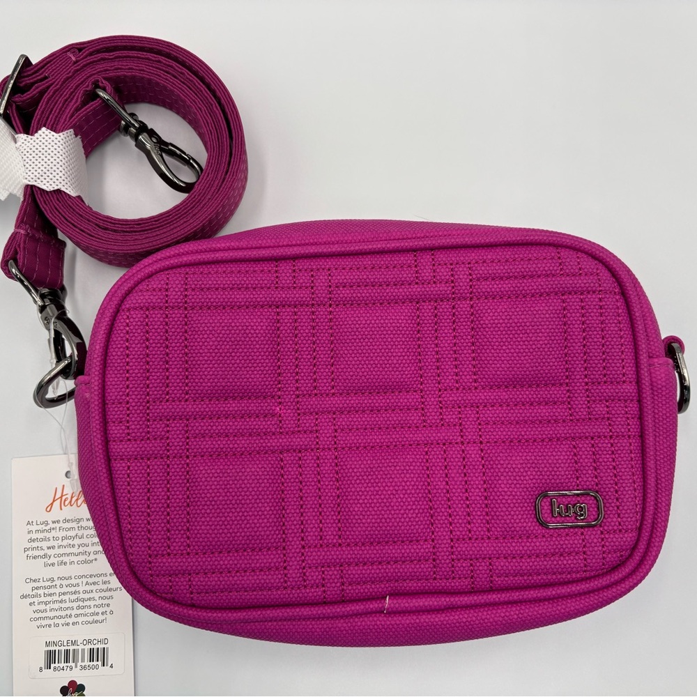 Lug mingle matte luxe orchid pink camera bag